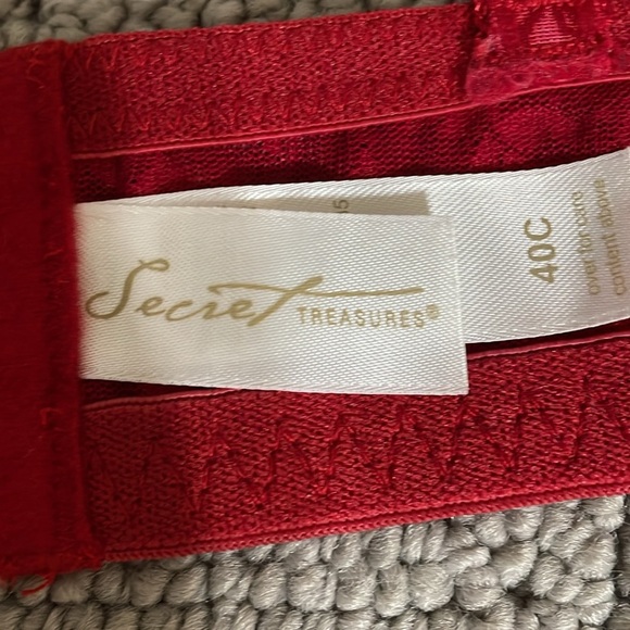 Secret Treasures Lace Underwire Bra - Red - Picture 6 of 6